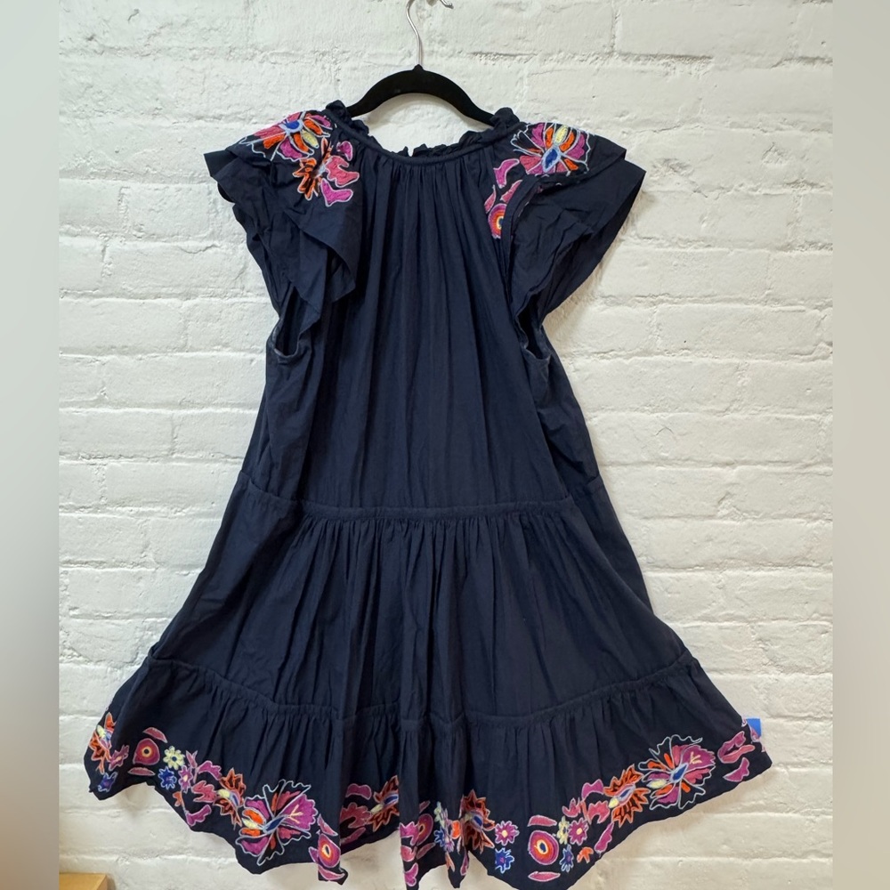 Gingy Collection Navy Embroidered dress - Picture 2 of 5